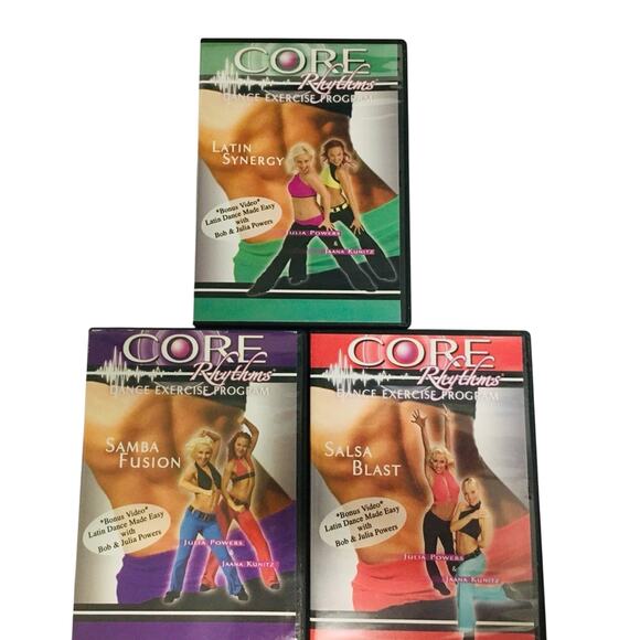 Set of 3 DVD Core Rhythms Dance Exercise Program Club Mix - Picture 2 of 8